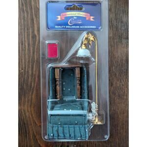 Miniature Upholstered Chair Side Table Lamp Book Classics Vintage